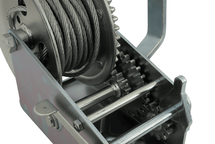 KNOTT 6X0017.008 manuell vinsj for 900 kg tilhenger med ståltau