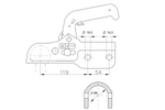 WINTERHOFF WW 350-RCH-1616 kulekobling for 3500 kg tilhenger med 60 mm rørdrag, støpejern