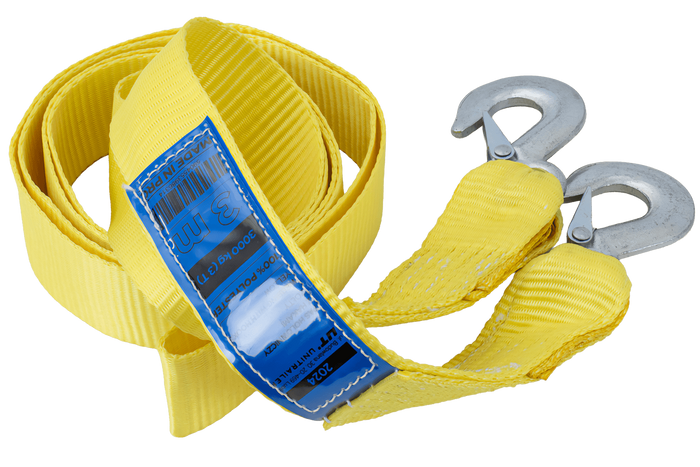 Slepetau med kroker UNITRAILER slepestropp 3m/50mm/3t gul