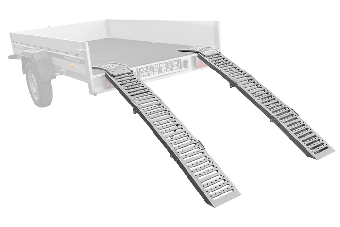 UNITRAILER ALR005 sammenleggbare ramper stålramper for tilhengere 200 cm 500 kg sett med 2