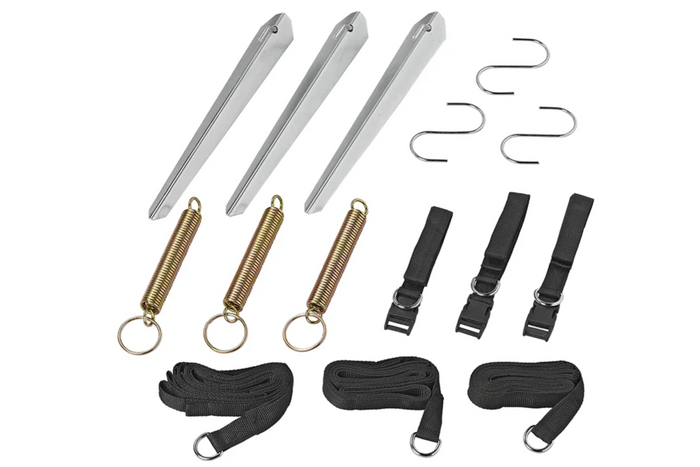 Sett med tre ProPlus 361724 stormstropper for 3x5m markiser og campingmarkiser