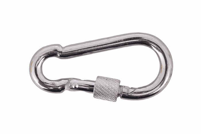 Karabinkrok med sikring for tau DROMET KSZ.5.50 brannmannskarabinkrok 5x50mm