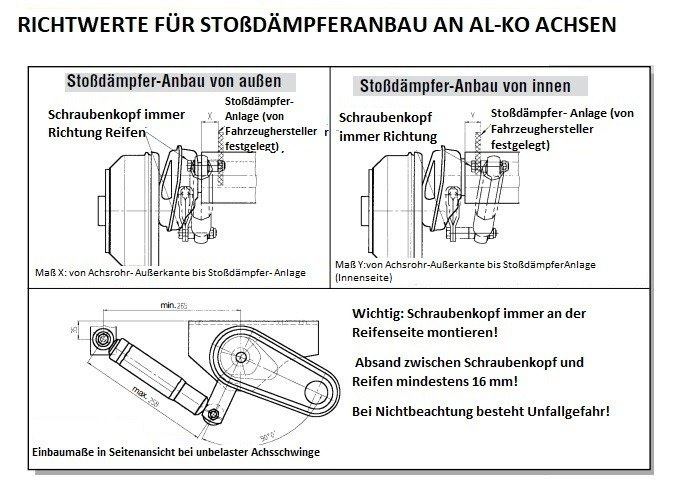 Slip-on støtdemperholder AL-KO støtdemper