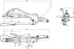 KNOTT KF17C påløpsanordning med K20B tilhengerfeste for en 1700 kg tilhenger med V-type drag
