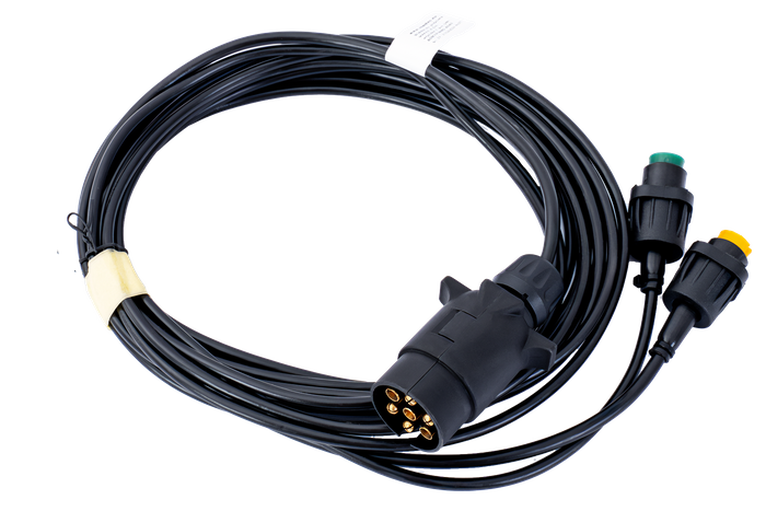 MANTES elektrisk installasjon, tilhengerledningsnett 4m, 7PIN-plugg, 2x5PIN-bajonetter
