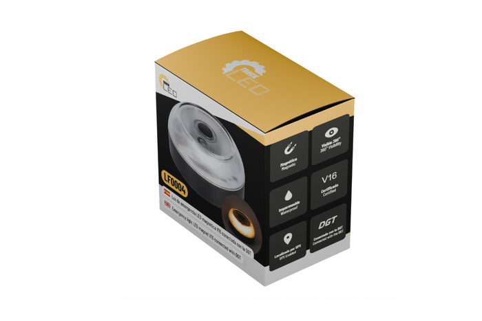 TruckLED LED V16 DGT magnetisk nødlys med GPS og SIM-kort