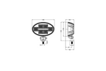 LED-arbeidslampereflektor TT TECHNOLOGY SVART TT.13415 150xLED 8200lm oval
