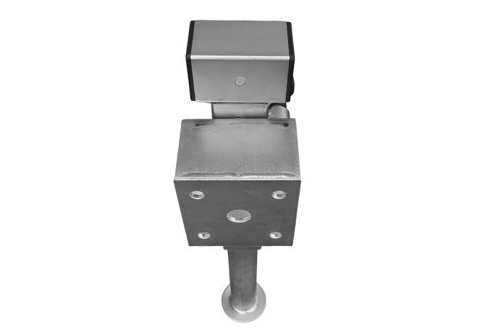 UNITRAILER D-110.000.049 uttrekkbar sveivstøtte for 1300 kg flatbed-tilhenger 410-645 mm