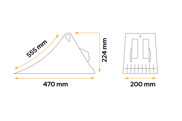 PLASTEX hjulklosser h: 224 mm