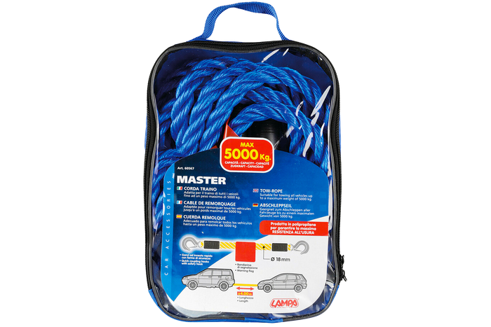 Slepetau med kroker LAMP slepestropp 4m/18mm/5t blå