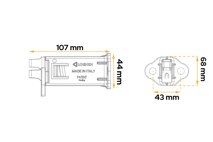 LOKHEN ORIGAMY sammenleggbar hjulkloss 56 t: 230 mm / sett med håndtak