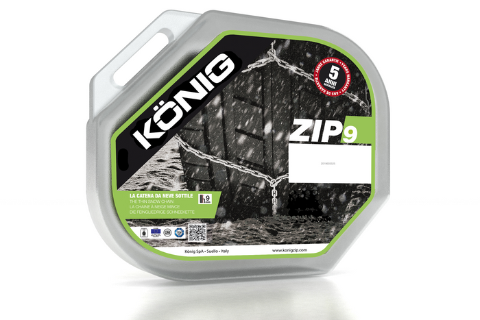 König Zip 9 snøkjettinger gr. 70