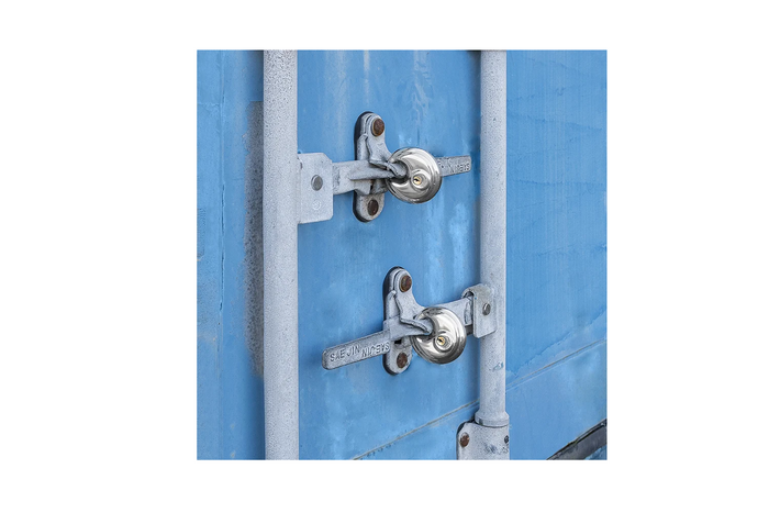 Sett med to ProPlus 341319S runde hengelåser, skivelåser, 70 mm