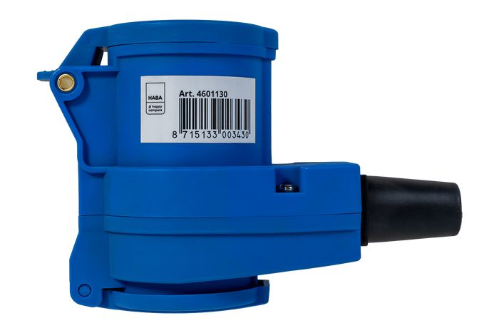 MANTES 2P+E vinklet CEE-plugg med ekstra stikkontakt 16A 230V