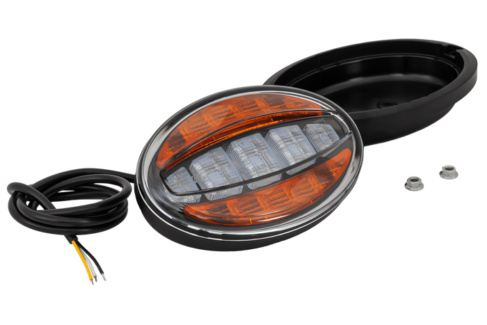 FRISTOM FT-356 LED universal frontlampe med hus for innfelt montering