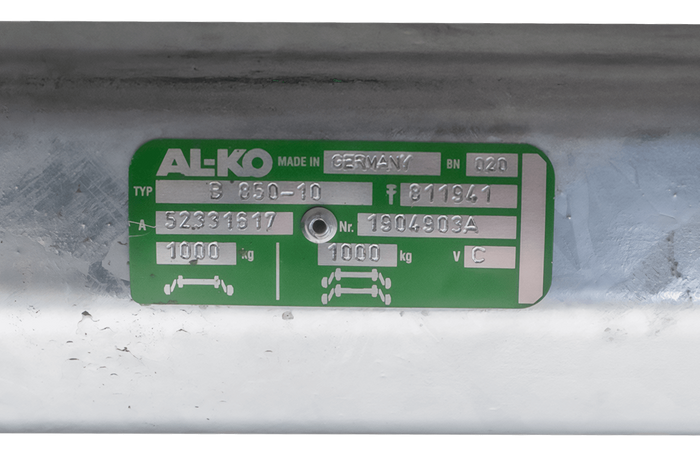 AL-KO COMPACT bremseaksel for tilhenger / bergingsbil 1000kg 1220mm 1780mm 4x100