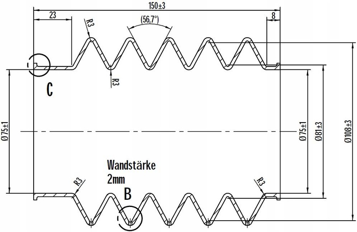 Gummibelg - KNOTT KFG35 beskyttelsesgummi