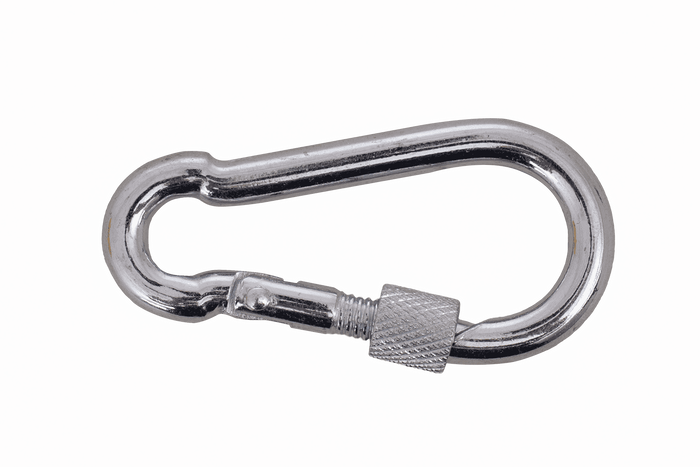 Karabinkrok med sikring for tau DROMET KSZ.6.60 brannmannskarabinkrok 6x60mm