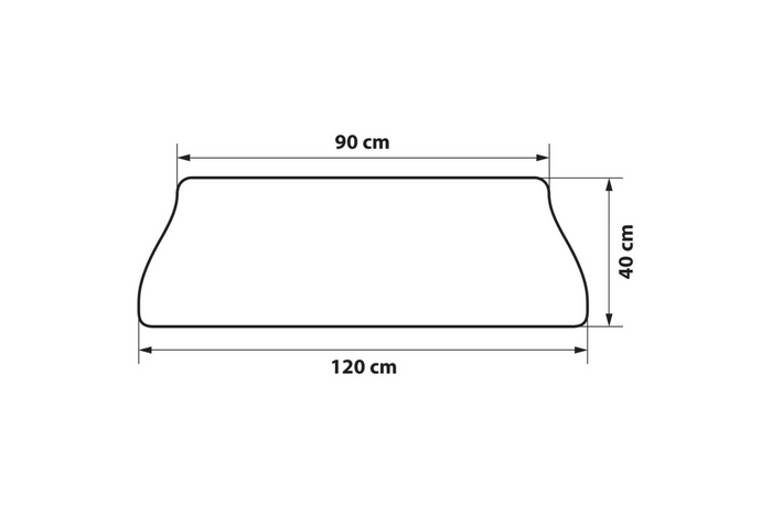 Beskyttelsesmatte til bakre støtfanger LAMP bagasjeromsdeksel 120x40cm