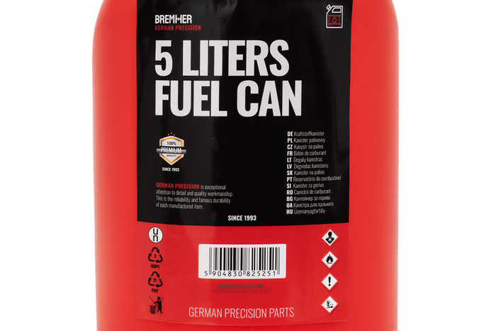 5L HERMON plastdunk med trakt, rød