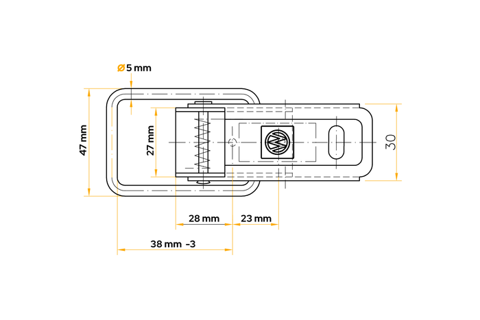 WINTERHOFF BV 60-1 tilhengersidelås
