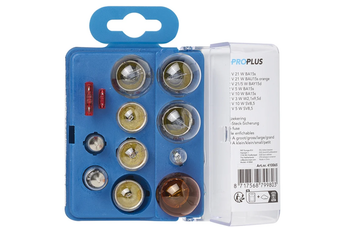 ProPlus 410065 12-delers reservepæresett for campingvogn, bil