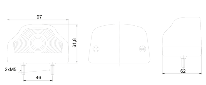 HOR19LT103 nummerskiltlampe