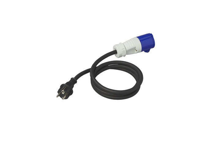 Adapter med jordet støpsel og CEE-uttak 16A ProPlus 373527DE kabel 150cm