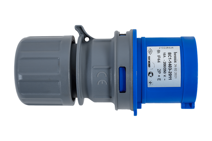 MANTES 3P elektrisk støpsel, hannplugg, bærbar, 16A, 230V