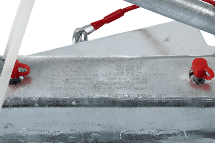 KNOTT KF17C påløpsanordning med K20B tilhengerfeste for en 1700 kg tilhenger med V-type drag
