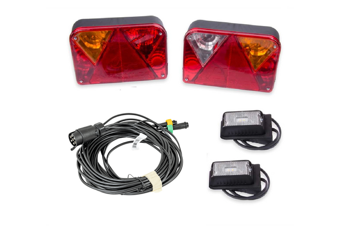 Lyssett: DOBPLAST baklys + DOBPLAST LED sidelys + MANTES 7m 7-PIN sele