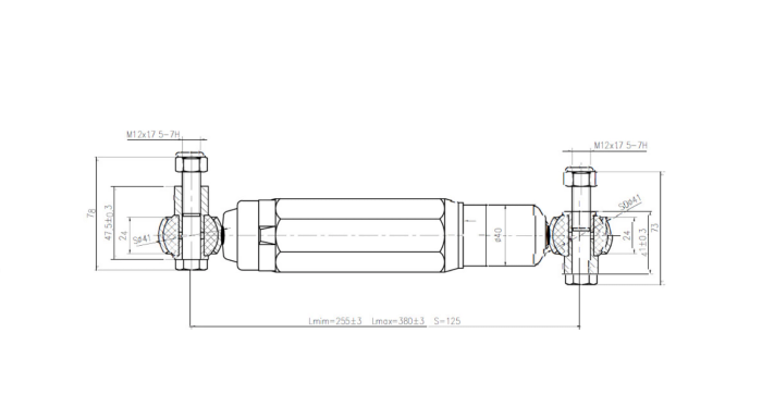OUTLET PIVEXIN hydraulisk støtdemper for tilhengeraksler 900-1600 kg for enkle og tandemaksler