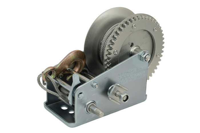 KNOTT 6X0017.008 manuell vinsj for 900 kg tilhenger med ståltau