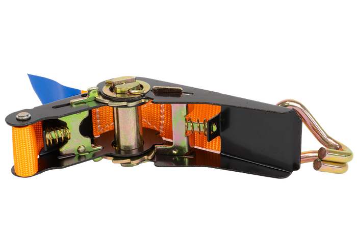 Sett med fire KAMAR 3m/25mm/0.8t oransje transportbelter med strammer