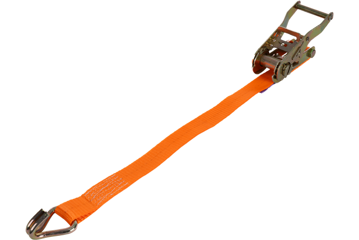 Sett med fire UNITRAILER 12m/25mm/1t oransje transportbelter med strammer