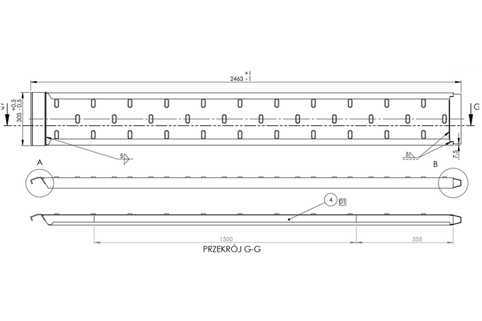 UNITRAILER ramper stålramper for bergingsbilhenger 250cm 1500 kg sett med 2 stk.