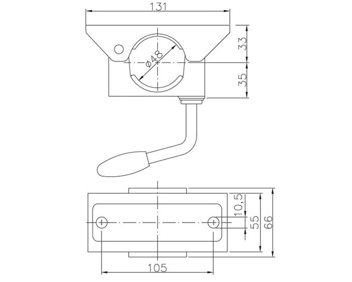 Støttehjulsklemme 48 Winterhoff