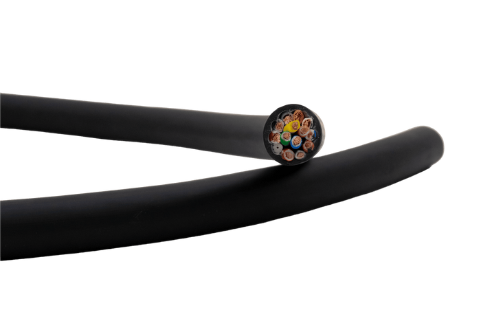 Elektrisk kabel HYBSZ YLY-S 8x1,5+5x2,5 trettenkjernede - 1m