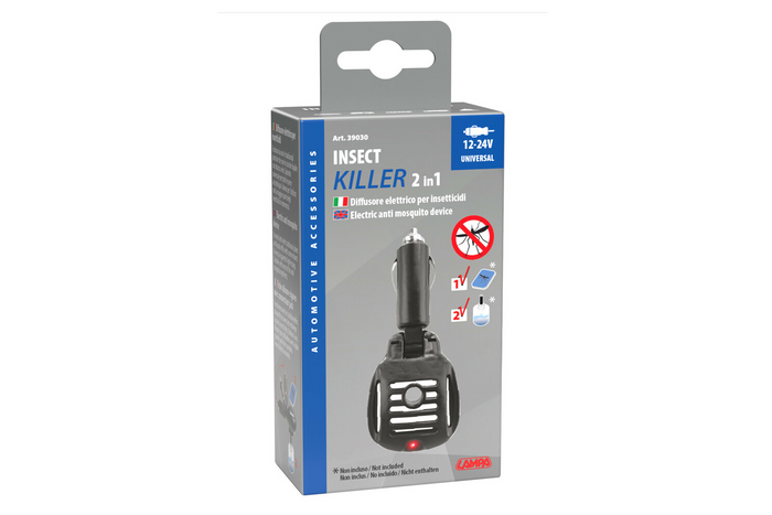 Elektrisk myggdreper LAMP sigarettennerplugg 12/24V