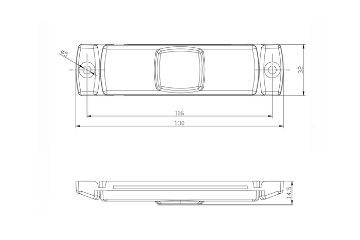 FRISTOM FT-017 C LED-markeringslampe, rød, universal