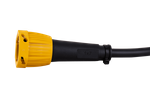 Bajonettplugg 6 PIN venstre FRISTOM for tilhenger, gul med 1 m kabel
