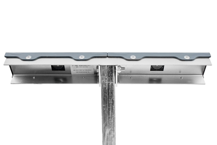 Dobbel grå flat propp - PZ2 H = 400 mm