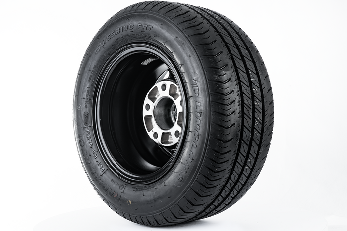 Forsterket hjul for tilhenger LINGLONG DEKK 195/55 R10C 98/96N ALU UNITRAILER FELG 6Jx10" 5x112 ET:-4