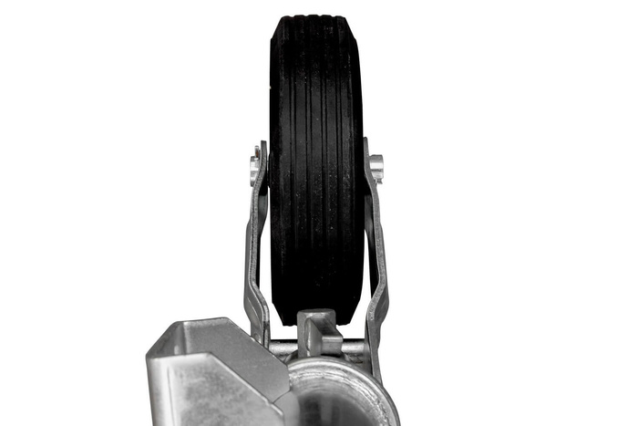 UNITRAILER automatisk støttehjul med håndtak 250 kg 60 mm 785-955 mm