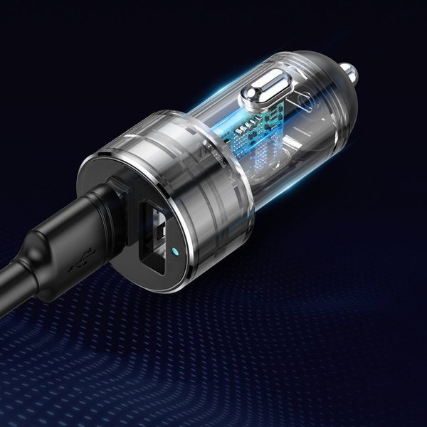 BASEUS høyeffektiv billader 2x USB + 2x sigarettenneruttak 80W