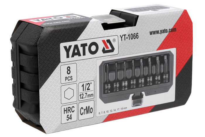 YATO YT-1066 sekskantmuttertrekkere piper 6-19mm 8 stk.