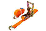 Sett med fire UNITRAILER 4m/25mm/1t oransje transportbelter med strammer