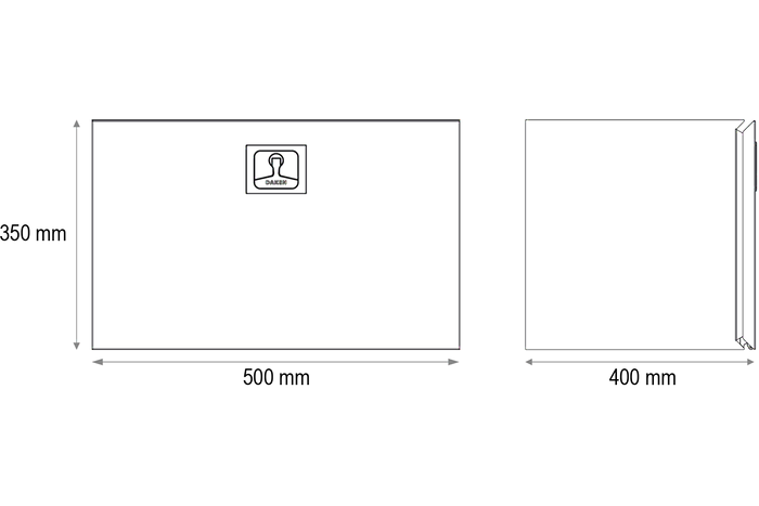 DAKEN verktøykasse 8Z1310 Z13 500x350x400mm 63l