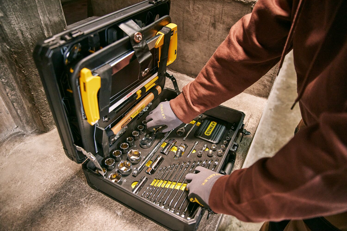 STANLEY STMT98109-1 servicesett, verktøykoffert, 142 deler.