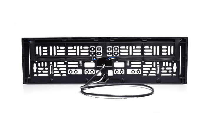 Nummerskiltramme med LED-belysning WAŚ W253 2100 12/24V kabel 2m